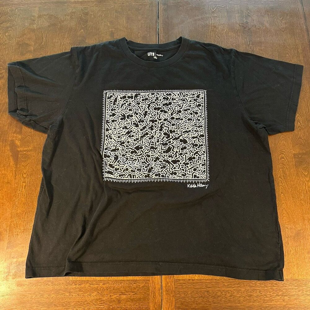 Uniqlo x Keith Haring Art collab t shirt XXL Dancing collage